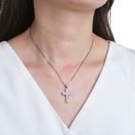 MOISS stříbrný přívěsek OPÁL KŘÍŽ