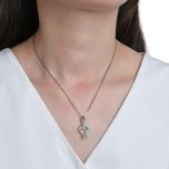 MOISS stříbrný přívěsek OPÁL HOUSLOVÝ KLÍČ