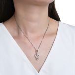 MOISS stříbrný přívěsek OPÁL HOUSLOVÝ KLÍČ