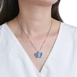 MOISS stříbrný přívěsek OPÁL MOTÝL