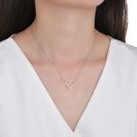 MOISS stříbrný náhrdelník SRDCE GOLD