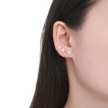 MOISS stříbrné náušnice KVĚTINA GOLD