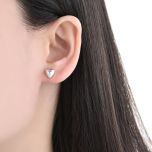 MOISS stříbrné náušnice SRDCE