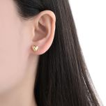 MOISS stříbrné náušnice SRDCE GOLD