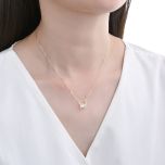 MOISS stříbrný náhrdelník MOTÝL GOLD