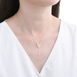 MOISS stříbrný náhrdelník MOTÝL GOLD