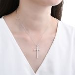 MOISS stříbrný náhrdelník KŘÍŽEK