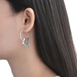 DIVERSE stříbrné náušnice LEBKA