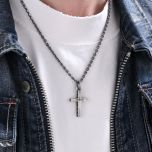 DIVERSE stříbrný přívěsek KŘÍŽ