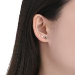 MOISS stříbrné náušnice SRDCE 2-7mm