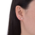 MOISS stříbrné náušnice SRDCE GOLD