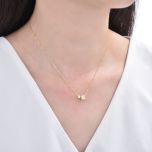 MOISS stříbrný náhrdelník KOSTKA GOLD