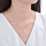 MOISS stříbrný náhrdelník ČTYŘLÍSTEK GOLD