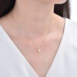 MOISS stříbrný náhrdelník ČTYŘLÍSTEK GOLD