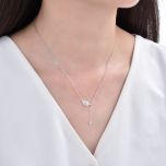 MOISS stříbrný náhrdelník LIST