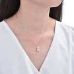 MOISS stříbrný náhrdelník MEDVĚD GOLD