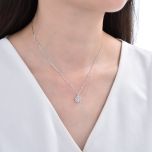 MOISS stříbrný náhrdelník KVĚTINA