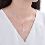 MOISS stříbrný náhrdelník MOTÝL