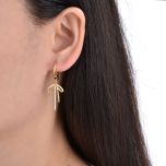 MOISS stříbrné náušnice MAŠLE GOLD