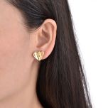 MOISS stříbrné náušnice SRDCE GOLD