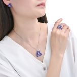 MOISS stříbrná sada SMALT KVĚTINA