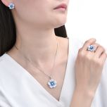 MOISS stříbrná sada SMALT KVĚTINA