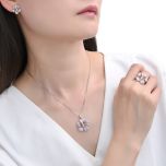 MOISS stříbrná sada SMALT KVĚTINA