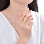 MOISS stříbrný prsten HAD GOLD