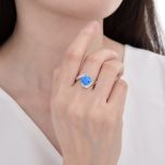 MOISS stříbrný prsten OPÁL