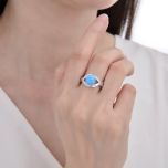 MOISS stříbrný prsten OPÁL