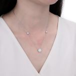 MOISS stříbrný náhrdelník OPÁL