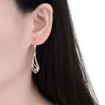 MOISS stříbrné náušnice BICOLOR