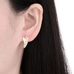 MOISS stříbrné náušnice BICOLOR