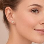 MOISS náušnice z růžového zlata SRDCE