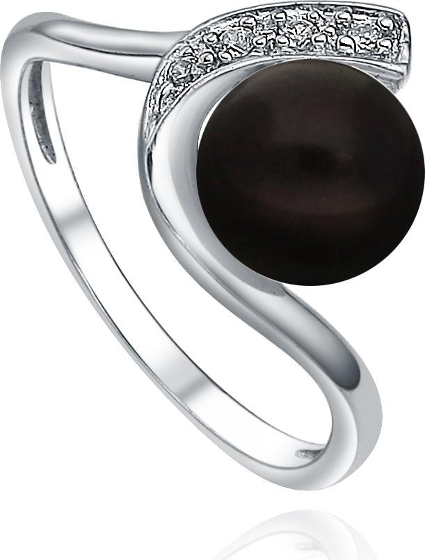 Moonpearls MOON Isha - prsten s pravou říční černou perlou RP000060 Velikost 59 mm RP000060