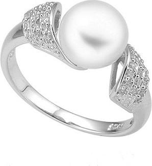 Moonpearls MOON Keila - prsten s pravou říční bílou perlou RP000110 Velikost 51 mm RP000110