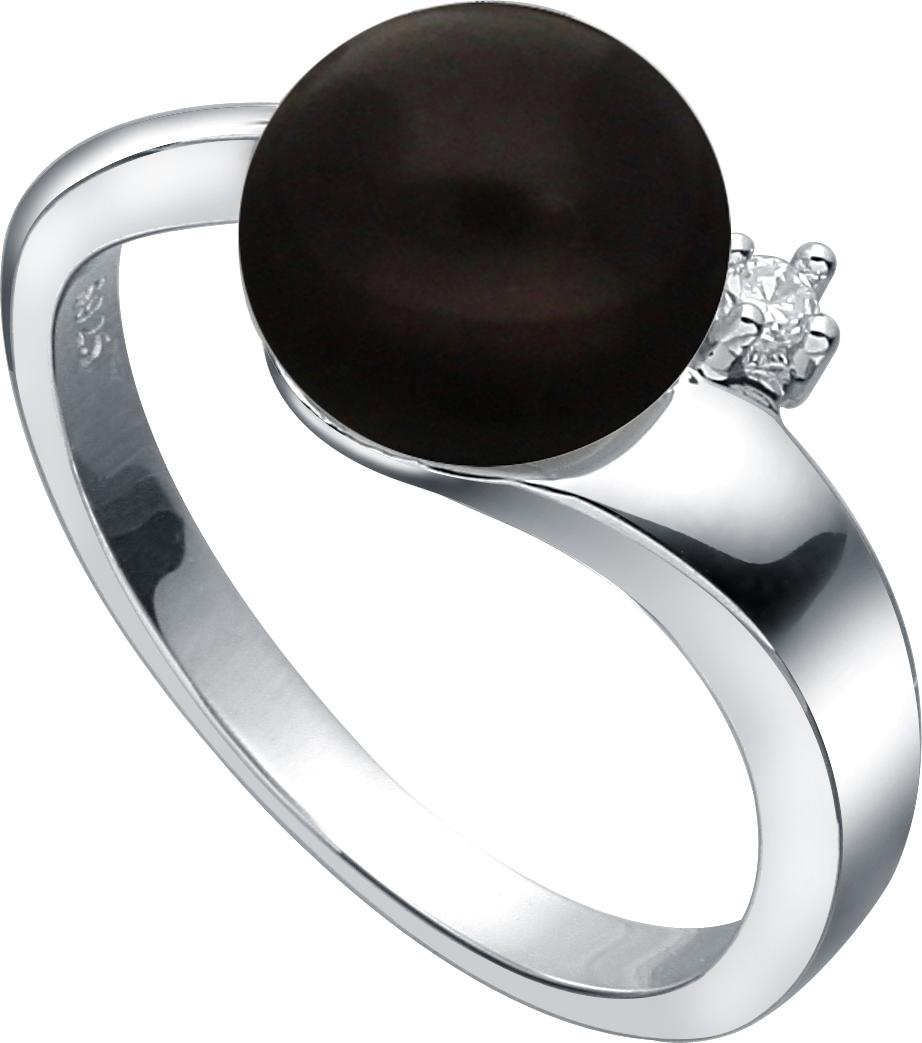 Moonpearls Moiss stříbrný prsten s pravou říční černou perlou ABBIE RP000092 Velikost 62 mm RP000097