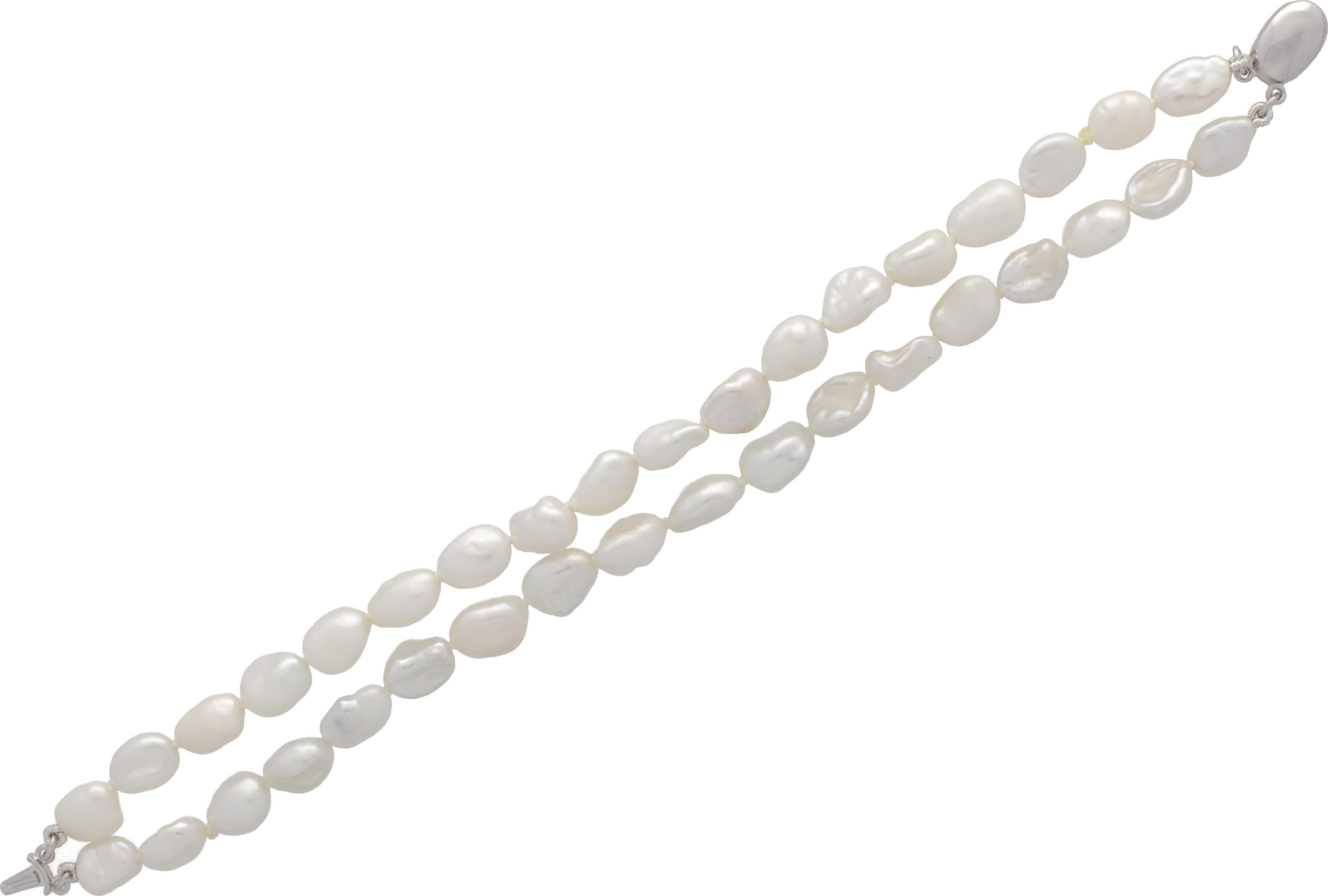 Moonpearls MOON Enya - náramek z pravých bílých říčních perel 00359515 00359515 + doprava ZDARMA