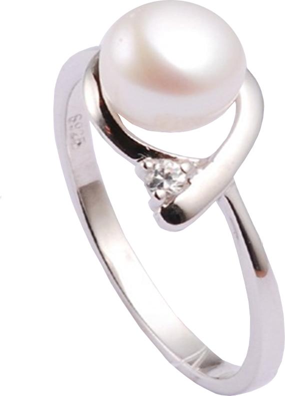 Moonpearls MOON Azalia - prsten s pravou říční bílou perlou RP000128 Velikost 49 mm RP000128