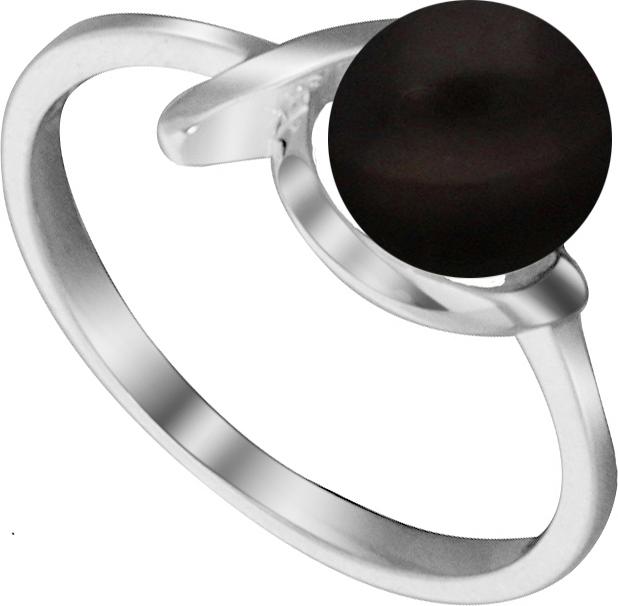 Moonpearls MOON Zara - prsten s pravou říční černou perlou RP000134 Velikost 50 mm RP000134