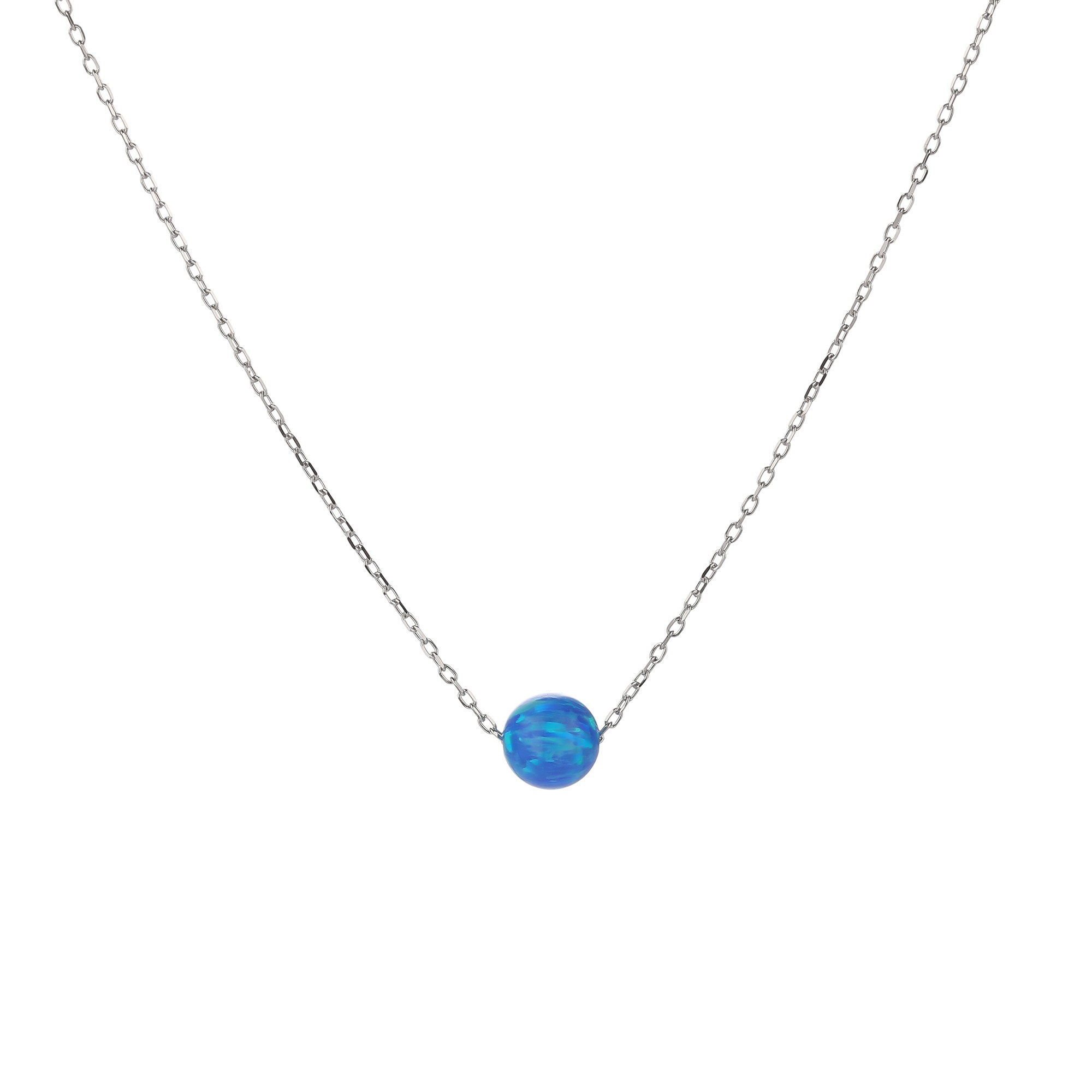 MOISS Moiss stříbrný náhrdelník s tmavě modrým OPÁLEM 6mm N0000243 N0000243