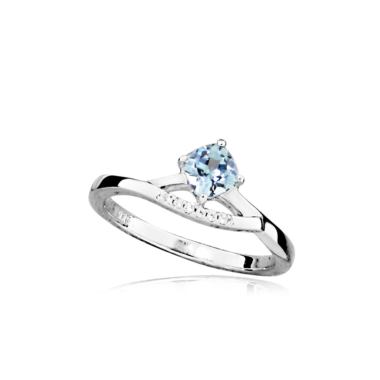 MOISS Moiss stříbrný prsten MARIETTE s MODRÝM TOPAZEM RG000001 Velikost 57 mm RG000003