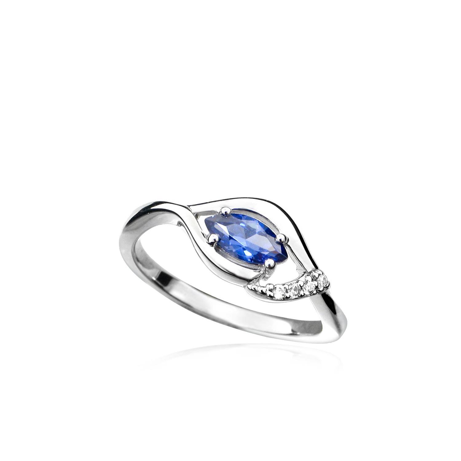 MOISS Moiss stříbrný prsten ADRIANE s TANZANITEM RG000036 Velikost 51 mm RG000036 + doprava ZDARMA