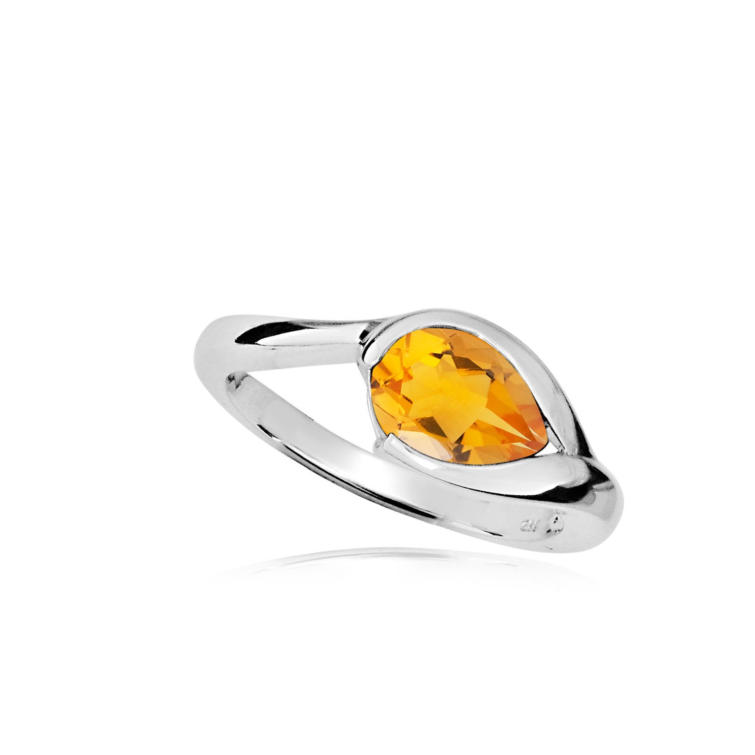 MOISS Moiss stříbrný prsten CAMILA s CITRÍNEM RG000044 Velikost 60 mm RG000109