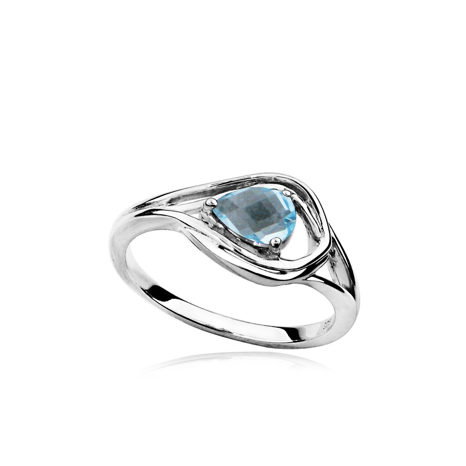 MOISS Moiss stříbrný prsten MARIYA s MODRÝM TOPAZEM RG000061 Velikost 60 mm RG000062