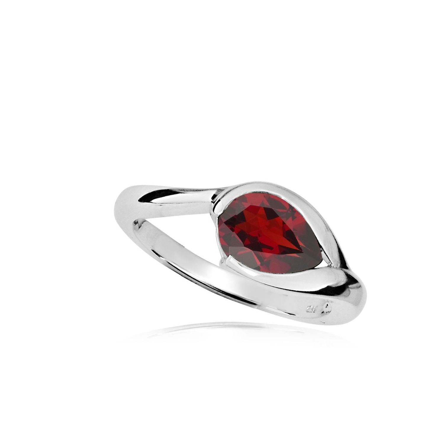 MOISS Moiss stříbrný prsten CAMILA s GRANÁTEM RG000079 Velikost 60 mm RG000081
