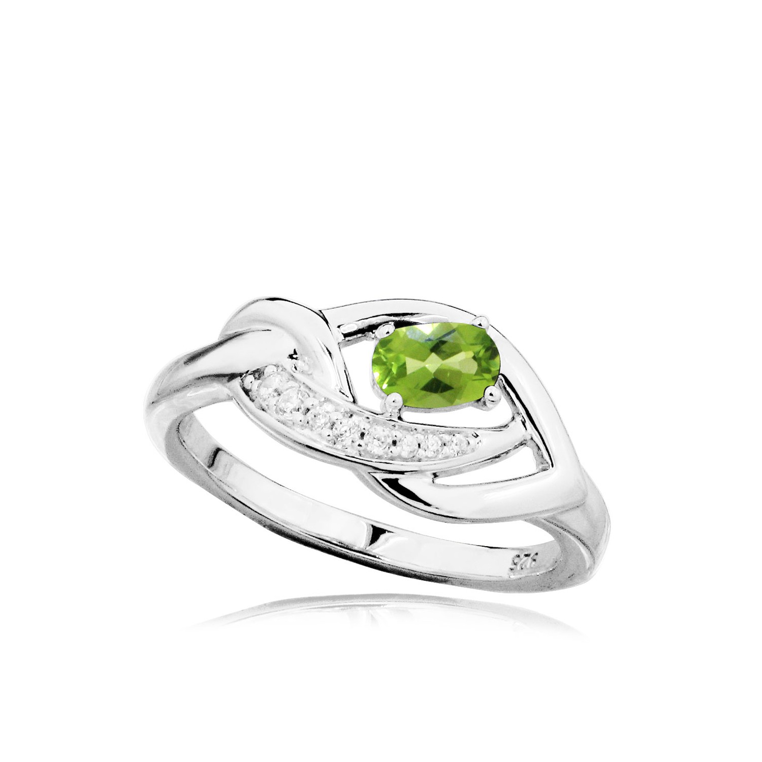 MOISS Moiss stříbrný prsten MARICELA s OLIVÍNEM RG000092 Velikost 59 mm RG000094