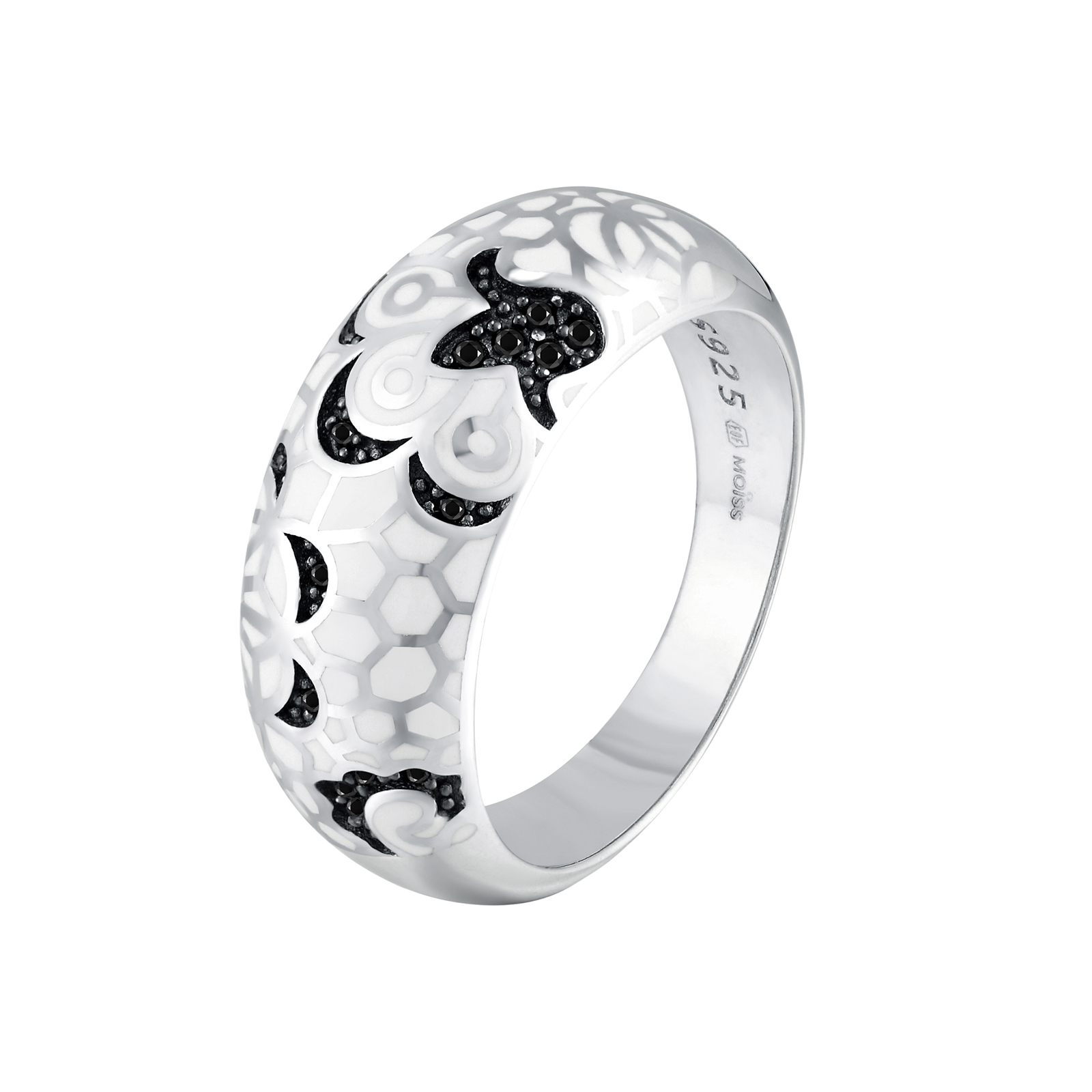 MOISS Moiss stříbrný prsten MIRIAMA smalt R0001555 Velikost 56 mm R0001556
