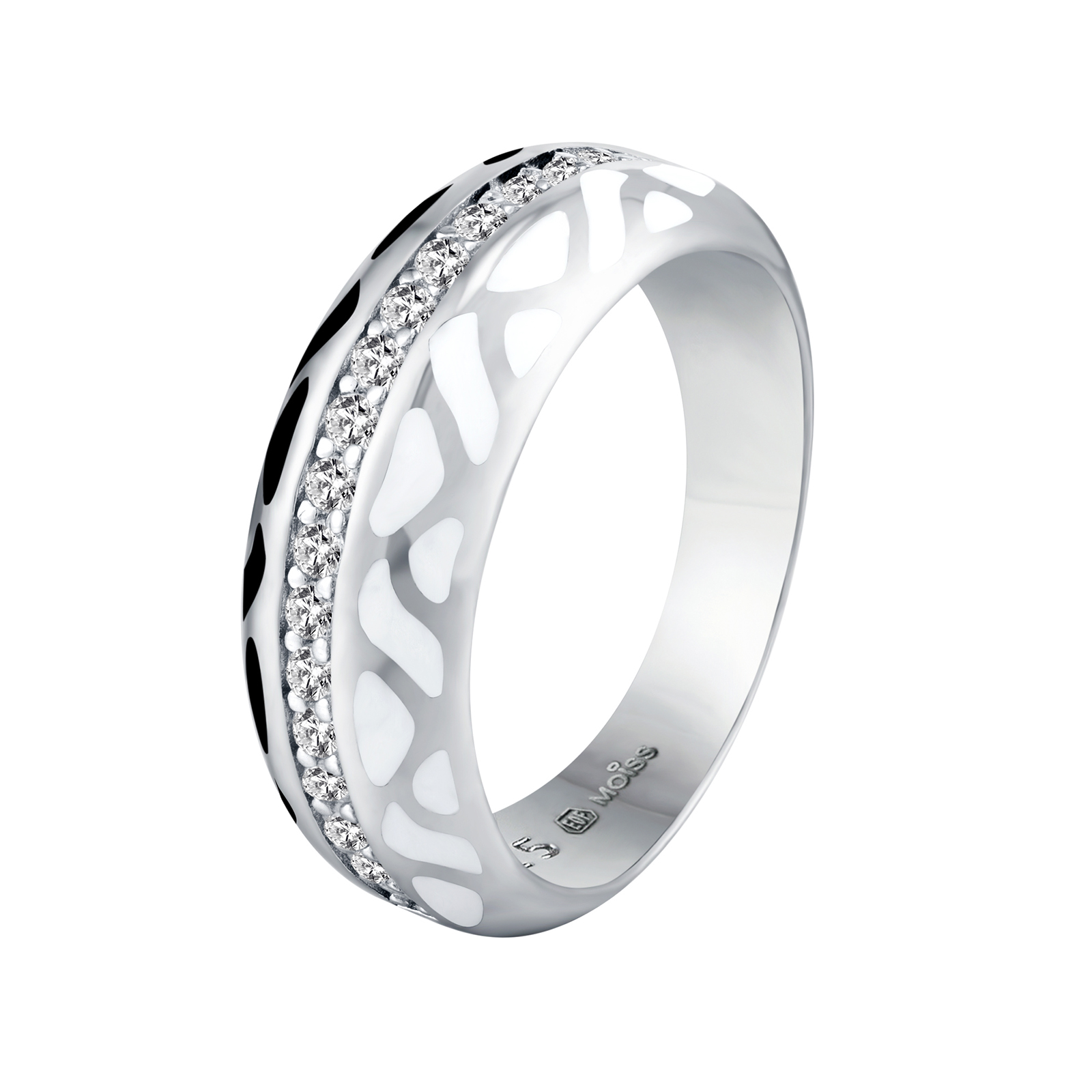 MOISS Moiss stříbrný prsten MIRIAMA smalt R0001598 Velikost 56 mm R0001598