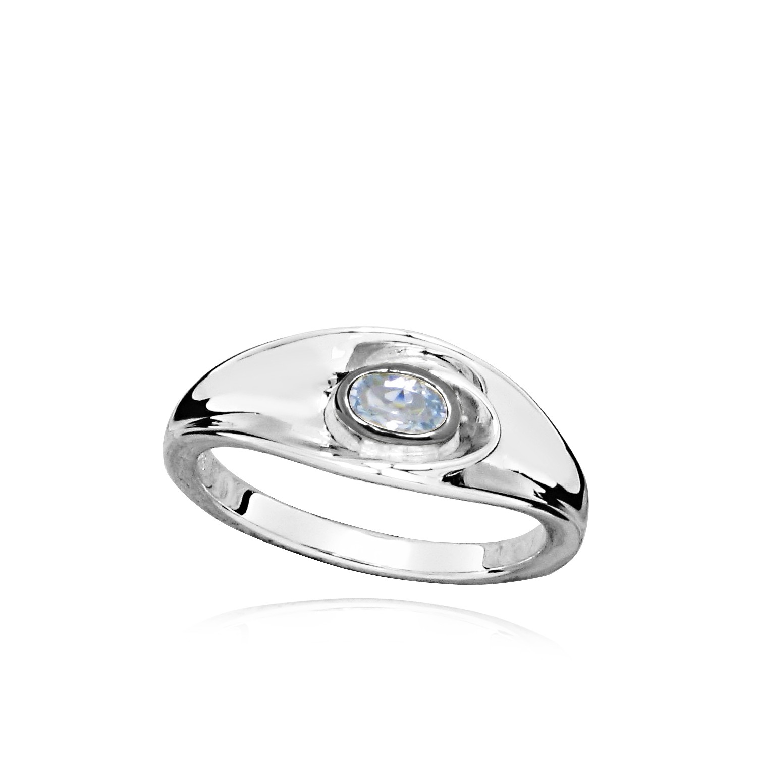 MOISS Moiss stříbrný prsten MARLEN BICOLOR BLACK s MODRÝM TOPAZEM RG000130 Velikost 60 mm RG000134